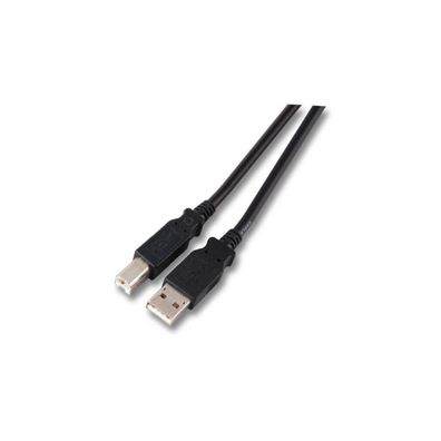 EFB USB2.0 Anschlusskabel A-B, t.-St.,5,0m, chwarz, lassic