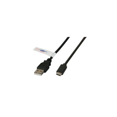 EFB USB2.0 Anschlusskabel A-C, t.-St.,1,0m, chwarz, remium