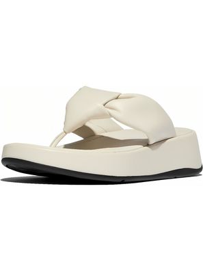 FitFlop Damen Flip Flops F-Mode Knot Soft-Leather Flatform Toe-Post Sandals IY1