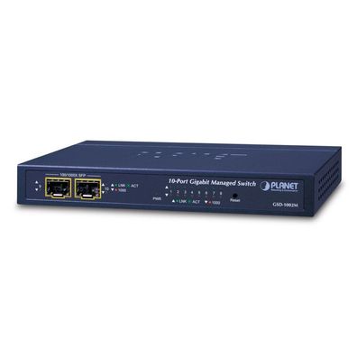 PLANET 8-Port GE + 2-Port SFP Managed Desktop Switch