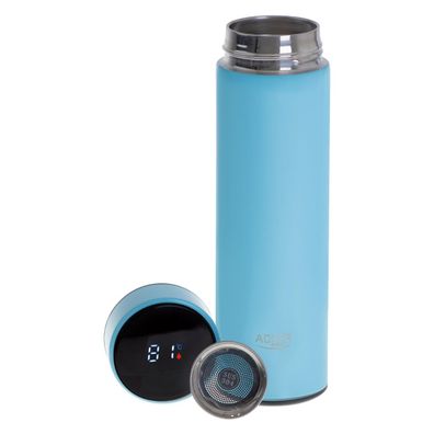 Adler AD 4506 Thermoflasche 473 ml, mit Temperaturanzeige & LED Touch-Display - Blau