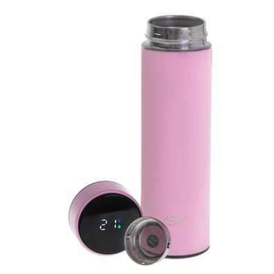 Adler AD 4506 Thermoflasche 473 ml, mit Temperaturanzeige & LED Touch-Display - Rosa