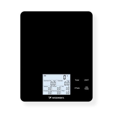 Wozinsky WIK-10 Intelligente Küchenwaage mit Bluetooth-App – Schwarz