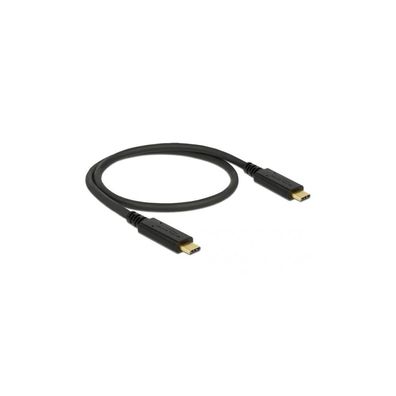DELOCK Kabel USB 3.1 Gen2 C > C E-Marker 3A 0.5m schwarz