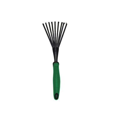 Kleinbesen mit Stahlzinken - Gartenwerkzeug mit ergonomischem Griff
