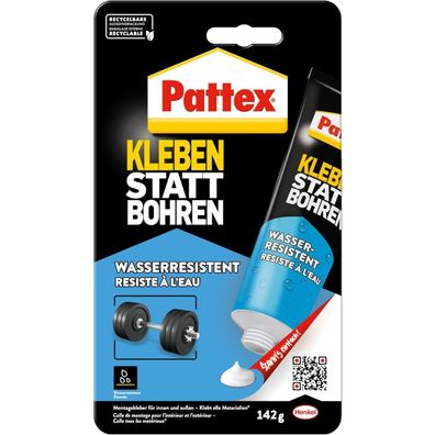 Pattex Kleben statt Bohren Montagekleber wasserresistent 142 g Weiß
