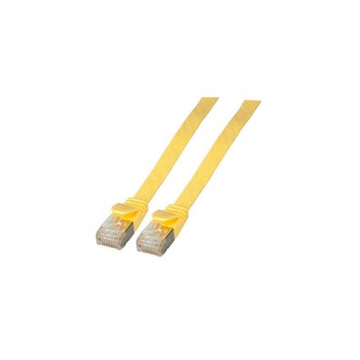 EFB RJ45 Flachpatchkabel U/FTP, Cat.6A, PVC, 2m, gelb