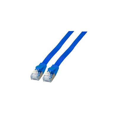 EFB RJ45 Flachpatchkabel U/FTP, Cat.6A, PVC, 3m, blau