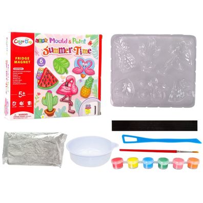Leantoys DIY Malset Urlaub Flamingo Wassermelone Gips Magnete
