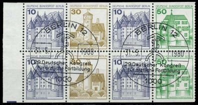 BERLIN Heftchenblatt Nr HB 19 zentrisch gestempelt X8F147E