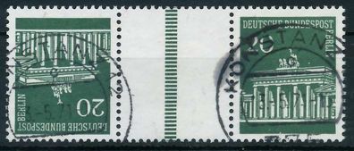 BERLIN Zusammendruck Nr KZ4 zentrisch gestempelt 3ER STR X7FDC6E