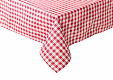 Landhaus 10mm Karo Tischdecke Bauernkaro rot-weiß