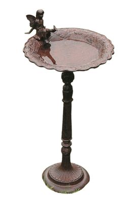 Vogeltränke / /bad Fee H.64cm L.30cm B.30cm Gusseisen braun matt