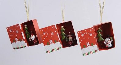 Hänger Metallschrank Deko Nikolaus Elch Schneemann Baumschmuck Weihnachtsdeko 1 Stück