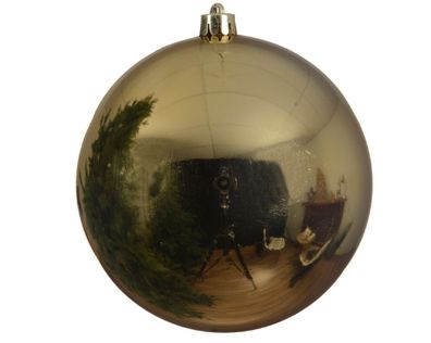 Weihnachtsbaumkugeln bruchfest Ø 14 cm 1 Stück hellgold glanz