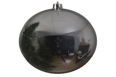Weihnachtsbaumkugeln bruchfest Ø 25 cm 1 Stück silber glanz