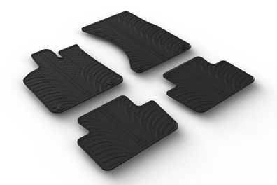 Design Gummi Fußmatten passend für Porsche Macan 04.2014-03.2024 Passform Gummimatten