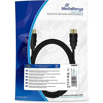 MediaRange HDMI A Kabel 2,0 m schwarz