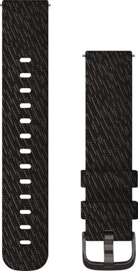 Garmin Ersatzarmband 20mm Nylon Schwarz/Schiefergrau Schnalle