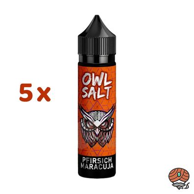OWL Salt Pfirsich Maracuja Aroma, Longfill 5x 10ml
