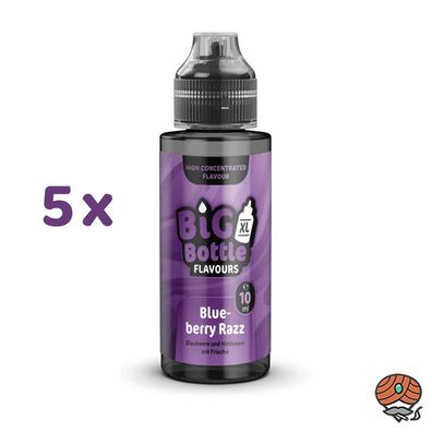 Big Bottle Blueberry Razz Aroma, Longfill 5x 10ml