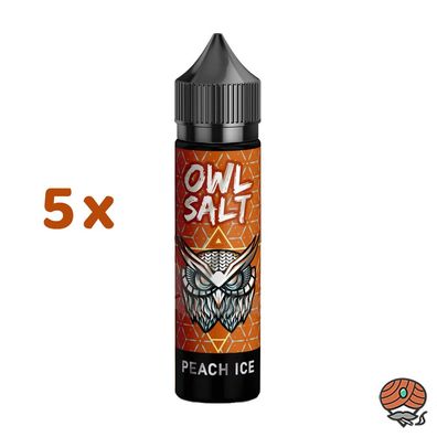 OWL Salt Peach Ice Aroma, Longfill 5x 10ml