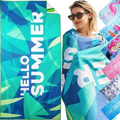 Summer-Blatt Strandtuch Mikrofaser 180x90 Leicht