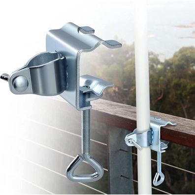 Schirmklammer Tischbefestigung Geländer Terrasse Tragbar Universal Clip