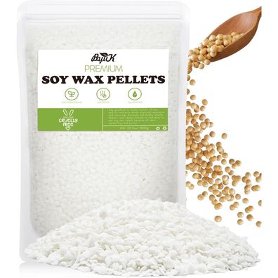 100% Natürlich Sojawachs für Kerzen kerzenwachs zum gießen 1,8kg Bio Qualität