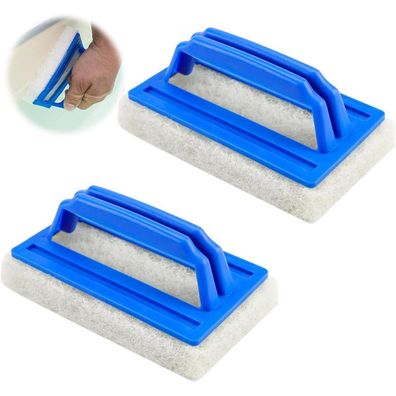Pool Schwamm 2er Set - Randreiniger Poolschwamm für Pool Reinigung Schwamm Blau