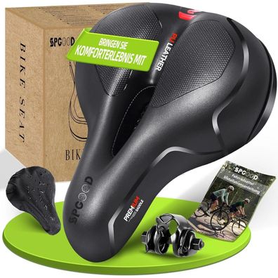 SPGOOD Fahrradsattel Memory Foam Wasserdicht für Damen Herren 25x21cm