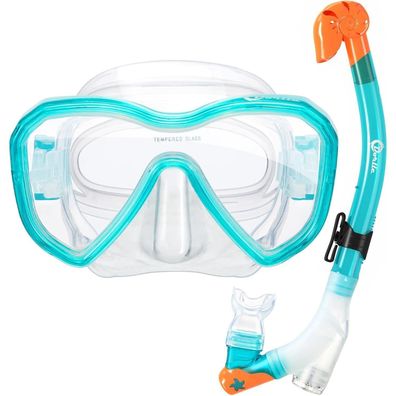Kinder Schnorchelset mit Premium Dry Schnorchel und Anti-Fog Taucherbrille