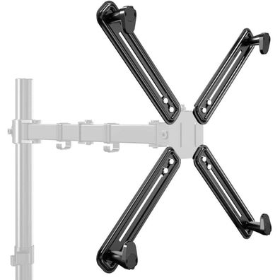 VESA Adapter Halterungs Kit für 13-32 Zoll Bildschirme, Mattschwarz