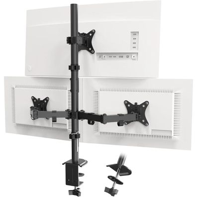 Monitor Halterung für 3 Monitore 13-32 Zoll Schwenkbar Neigbar Höhenverstellbar