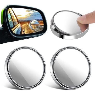 2x Auto Toter Winkel Spiegel 360° HD Glas Konvex Stick-on