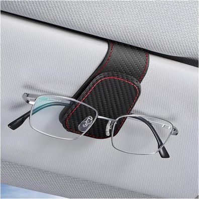 Auto Brillenhalter Sonnenblende Visier Clip Leder Magnetisch Halterung