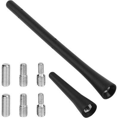 2er Set Auto Antenne Kurzstabantenne 6,5cm 18cm M4 M5 M6 FM AM DAB KFZ Schwarz
