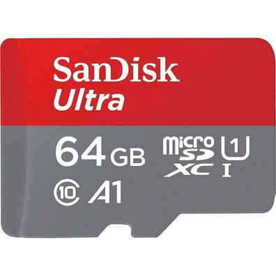 SD MicroSD Card 64GB SanDisk Ultra A1 Class 10 inkl. Adap