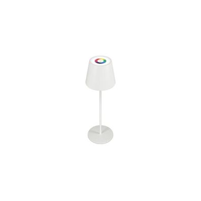 RealPower LED-RGB Tischlampe dimmbar mit Akku, eiss