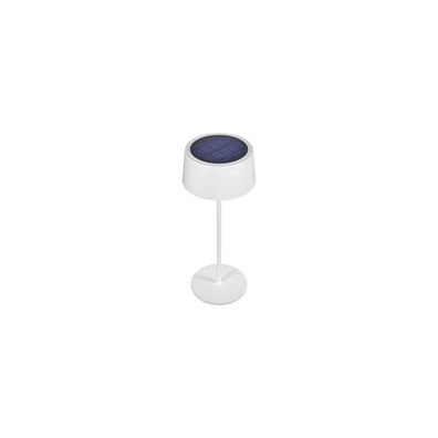 RealPower LED-Solar Tischlampe dimmbar, mit Akku, eiss