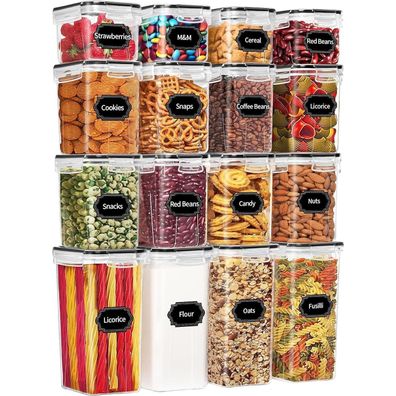 Vorratsdosen Set 16-teilig BPA-frei Luftdicht Aufbewahrungsbox Küchen Organizer