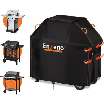 Enzeno Grillabdeckung 120x60x120cm Gasgrill Schwarz wetterfest