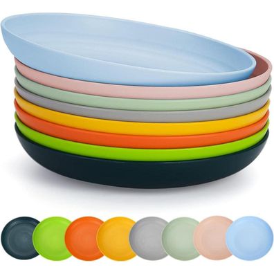 Berglander 8er Set Kunststoffteller 23cm BPA-frei Spülmaschinenfest