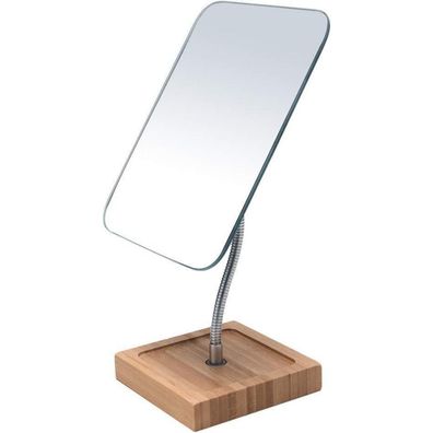 YEAKE Flexibler Schwanenhals-Schminkspiegel Bambus 360° drehbar 20,3cm