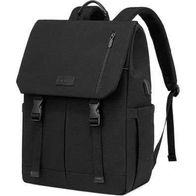 Laptop Rucksack 17.3 Zoll Wasserdicht Schulrucksack Uni Business - Schwarz