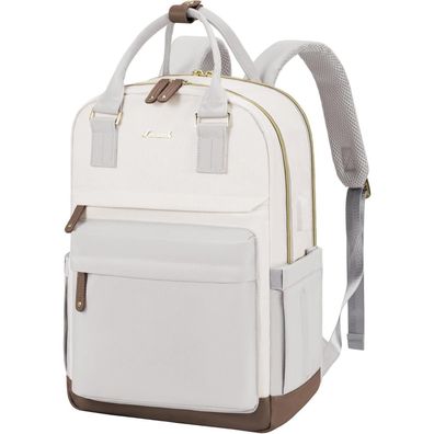 Rucksack Damen Teenager Lovevook Wasserdicht 15,6 Zoll Beige