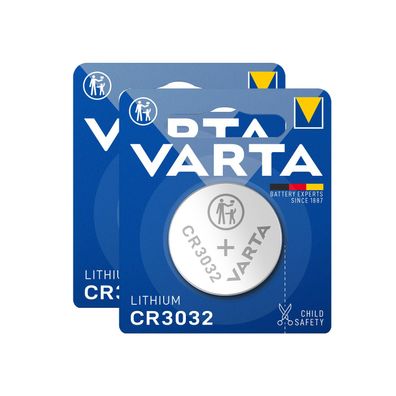2x Varta CR3032 CR 3032 Knopfzelle Batterie 3V Blister Lithium Coin