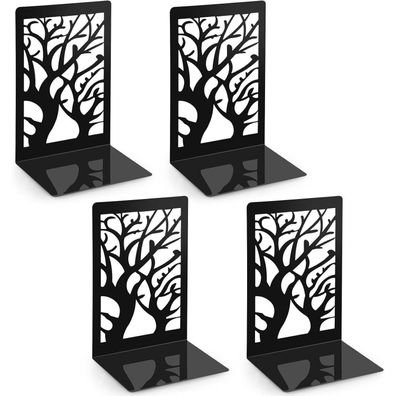 2 Stück Metall Buchstütze 17,2x12x9,3 cm Schwarz - Book Holder Kinder Schule