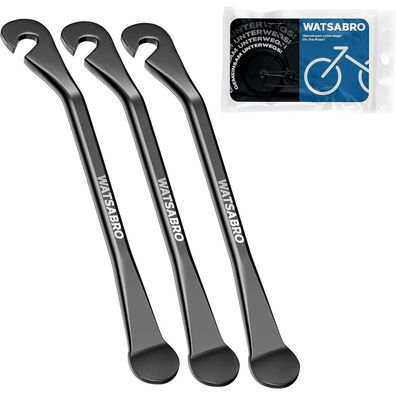 Fahrrad Reifenheber Metall 3 Stück - Reifenwechsel Werkzeug - Schwarz