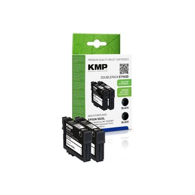 KMP Patrone Epson Pro WF-2865DWF ers. 502XL T02W14 2 x black remanufactured